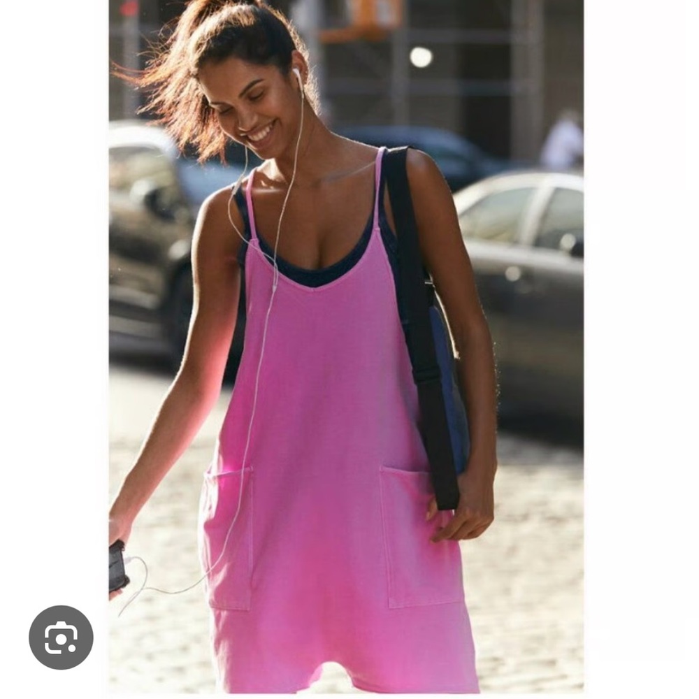 Free People Hot Shot Onesie Neon Magenta romper